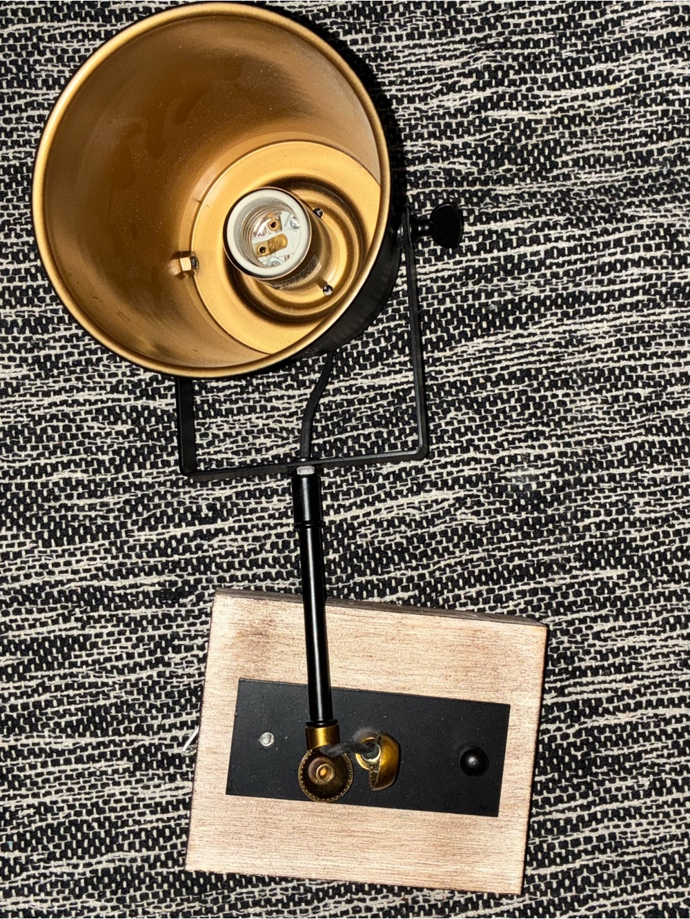Gold and Black Wall Spotlight Lamp Light